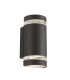2 Light Outdoor Up & Down Wall Light Grey IP44 GU10_Main