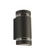 2 Light Outdoor Up & Down Wall Light Grey IP44 GU10_Off