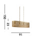 Fishnet 4 Light Bar Pendant Mesh Matt Gold E27_Line