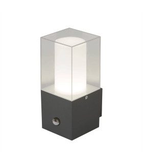 1 Light Outdoor Sensor Lamp Dark Grey White IP44 E27_Main
