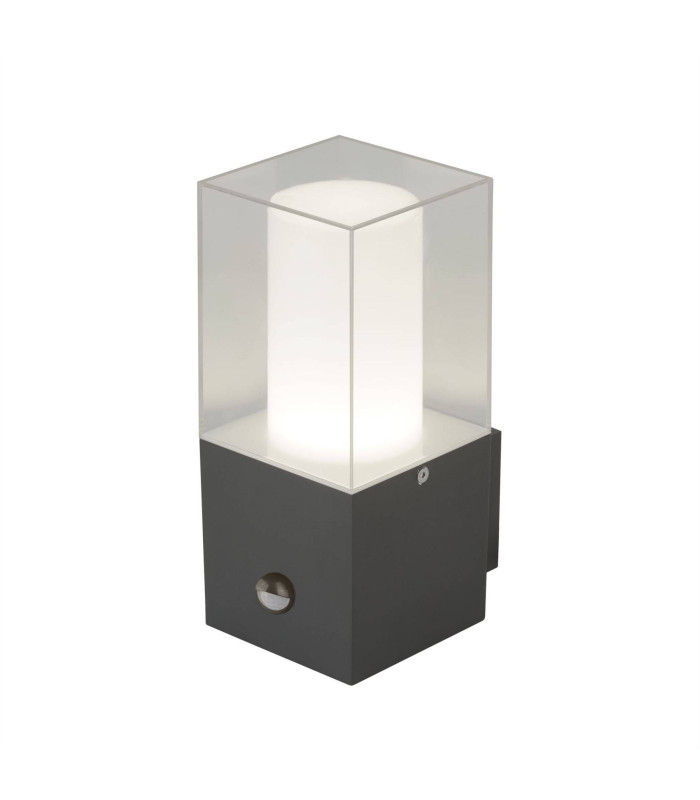 1 Light Outdoor Sensor Lamp Dark Grey White IP44 E27_Main