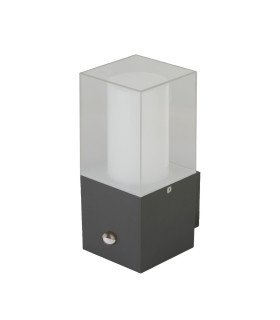 1 Light Outdoor Sensor Lamp Dark Grey White IP44 E27_Off