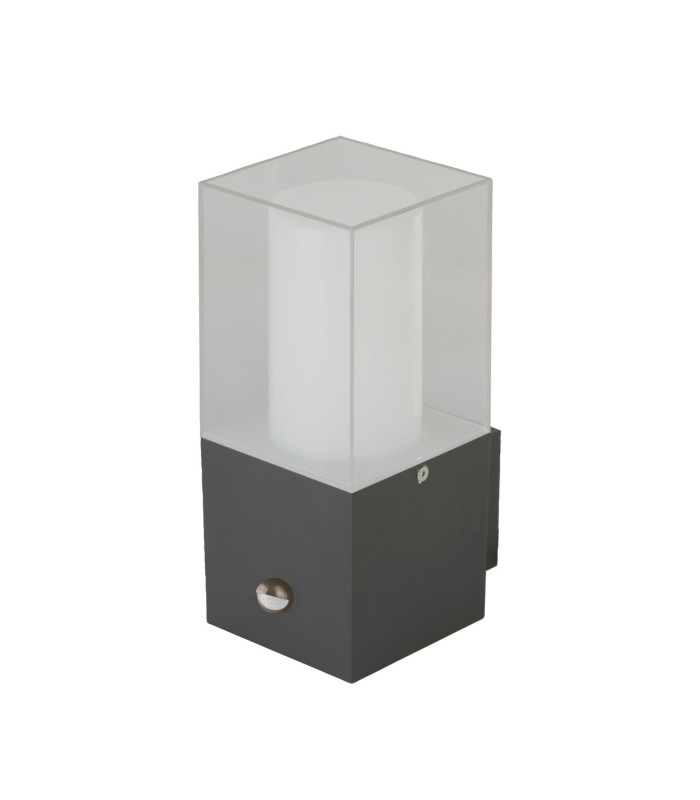 1 Light Outdoor Sensor Lamp Dark Grey White IP44 E27_Off