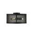 Fishnet 3 Light Flush Ceiling Light Mesh Matt Black E27_Main