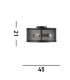 Fishnet 3 Light Flush Ceiling Light Mesh Matt Black E27_Line