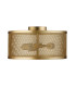 Fishnet 3 Light Flush Ceiling Light Mesh Matt Gold E27_Off