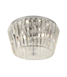 3 Light Flush Light Chrome with Glass E27_Main