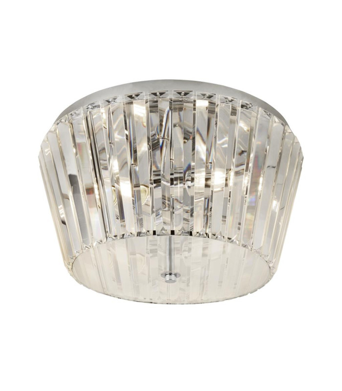 3 Light Flush Light Chrome with Glass E27_Main