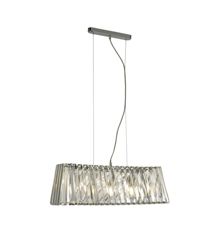 4 Light Pendant Chrome with Glass E14_Main