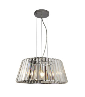 5 Light Pendant Chrome with Glass E14_Main