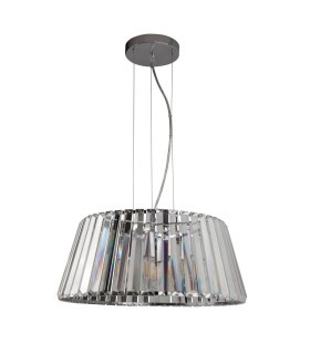 5 Light Pendant Chrome with Glass E14_Off
