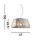 5 Light Pendant Chrome with Glass E14_Line