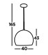 Industrial 1 Light Large Pendant Matt Black Gold E27_Line
