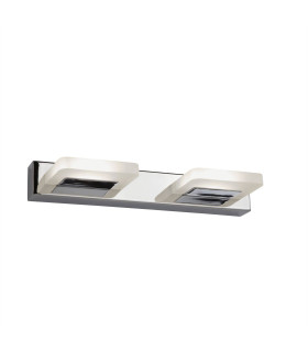 Integrated LED 2 Light Wall Light Chrome Frosted_Main