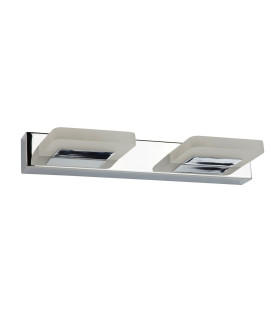 Integrated LED 2 Light Wall Light Chrome Frosted_Off