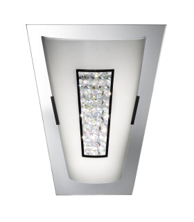 Integrated LED Bathroom Wall Light Mirror Chrome Black IP44_Main