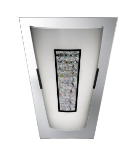 Integrated LED Bathroom Wall Light Mirror Chrome Black IP44_Off