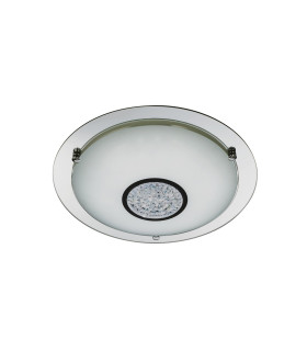 Integrated LED Bathroom Flush Ceiling Chrome Mirror IP44_Off