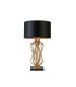 Ethan 1 Light Table Lamp Gold Black Shade E27_Off