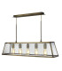 Voyager 5 Light Lantern Pendant Bar Antique Brass E27_Main