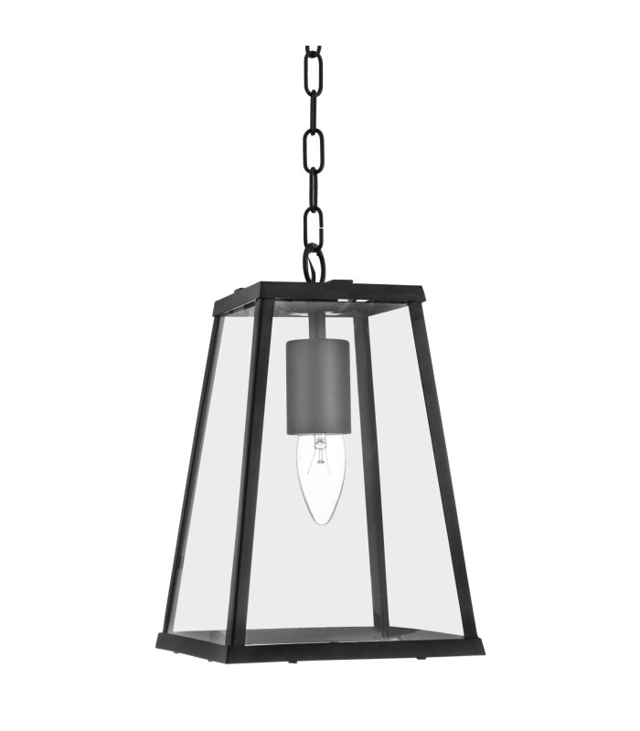 1 Light Lantern Pendant Black E27_Main