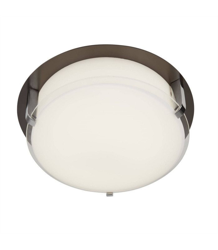 Edinburgh Integrated LED 1 Light Flush Brown White Chrome_Main