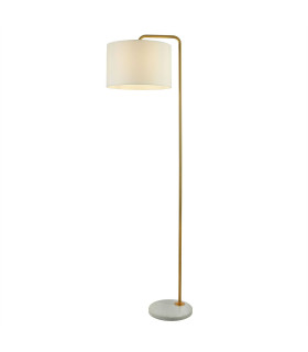 Hangman 1 Light Floor Lamp Antique Gold White E27_Main