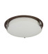 Edinburgh Integrated LED 1 Light Flush Brown White Chrome_Off
