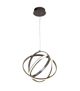 Magic Integrated LED 1 Spherical Ceiling Pendant Brushed Satin Nickel White_Main