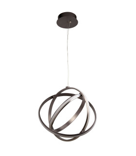 Magic Integrated LED 1 Spherical Ceiling Pendant Brushed Satin Nickel White_Off