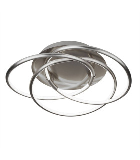 Magic Integrated LED 3 Light Flush Satin Silver White Silver_Main