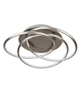 Magic Integrated LED 3 Light Flush Satin Silver White Silver_Off