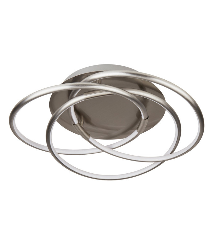 Magic Integrated LED 3 Light Flush Satin Silver White Silver_Off