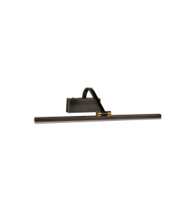Integrated LED 1 Light Picture Wall Light Black Brushed Gold_Off