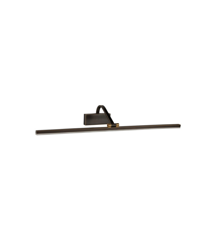 Integrated LED 1 Light Picture Wall Light Black Brushed Gold_Off