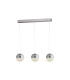 Marbles Integrated LED 3 Light Globe Bar Pendant Ceiling Light Chrome Silver_Main