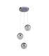 Marbles Integrated LED 3 Light Cluster Pendant Chrome_Off