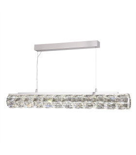 Remy Integrated LED 1 Light Pendant Bar Chrome Clear Crystal Trim_Main