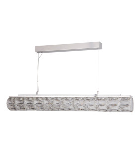 Remy Integrated LED 1 Light Pendant Bar Chrome Clear Crystal Trim_Off