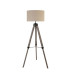 Easel 1 Light Floor Lamp Black Linen Shade E27_Off