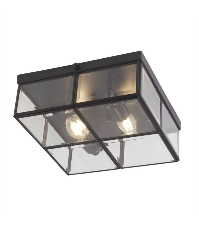 2 Light Semi Flush Matt Black E14_Main