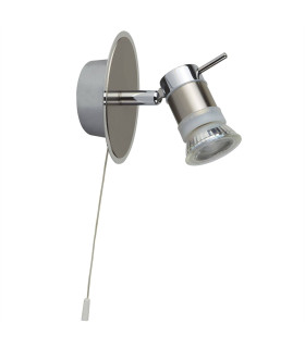 Aries 1 Light Bathroom Chrome Satin Silver IP44 GU10_Main