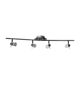 Aries 4 Light Bathroom Chrome Satin Silver IP44 GU10_Off