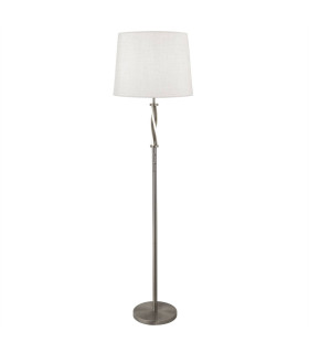 Vegas LED 1 Light Floor Lamp Satin Silver White Grey_Main