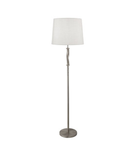 Vegas LED 1 Light Floor Lamp Satin Silver White Grey_Off