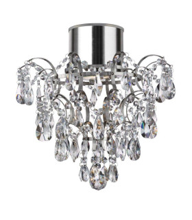 1 Light Bathroom Chandelier Chrome K5 Crystals IP44 GU10_Main