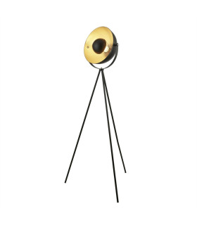 Blink 1 Light Floor Lamp Matt Black Gold E27_Main