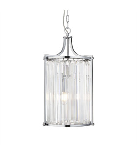 Victoria 2 Light Pendant Chrome with Glass E14_Main