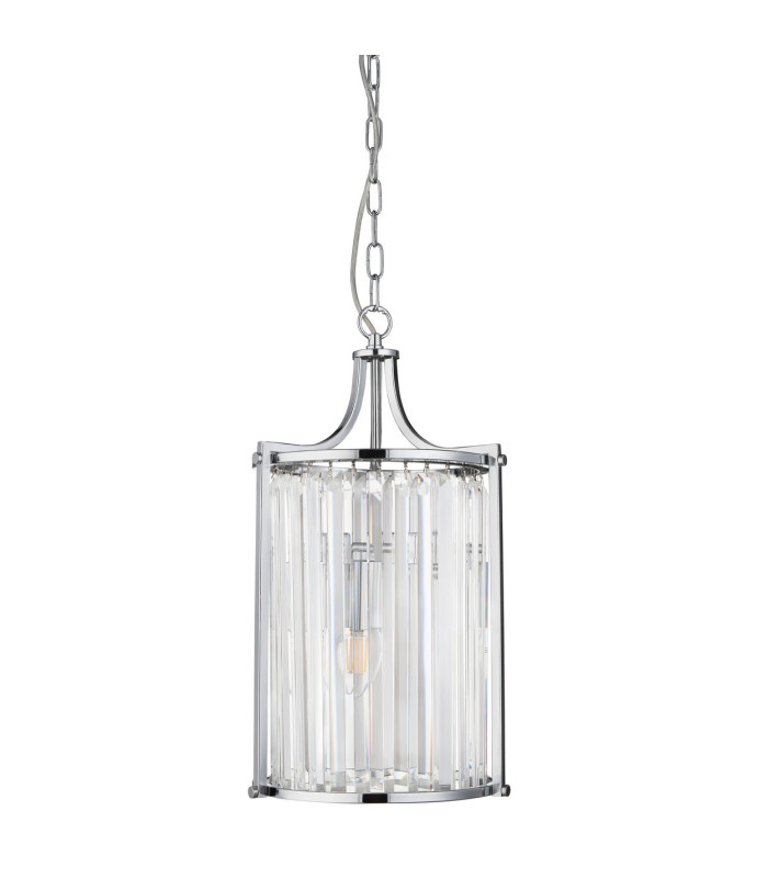 Victoria 2 Light Pendant Chrome with Glass E14_Off