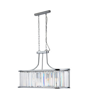 Victoria 5 Light Bar Pendant Chrome with Glass E27_Off
